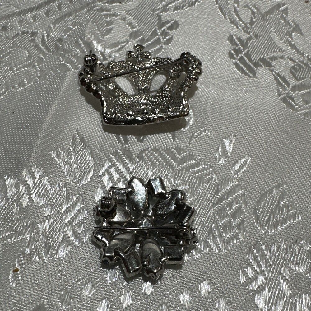 2 Pins Milt-stones And Clear Stones - Picture 8 of 10
